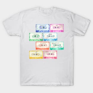 Watercolor color cassettes Spanish labels T-Shirt